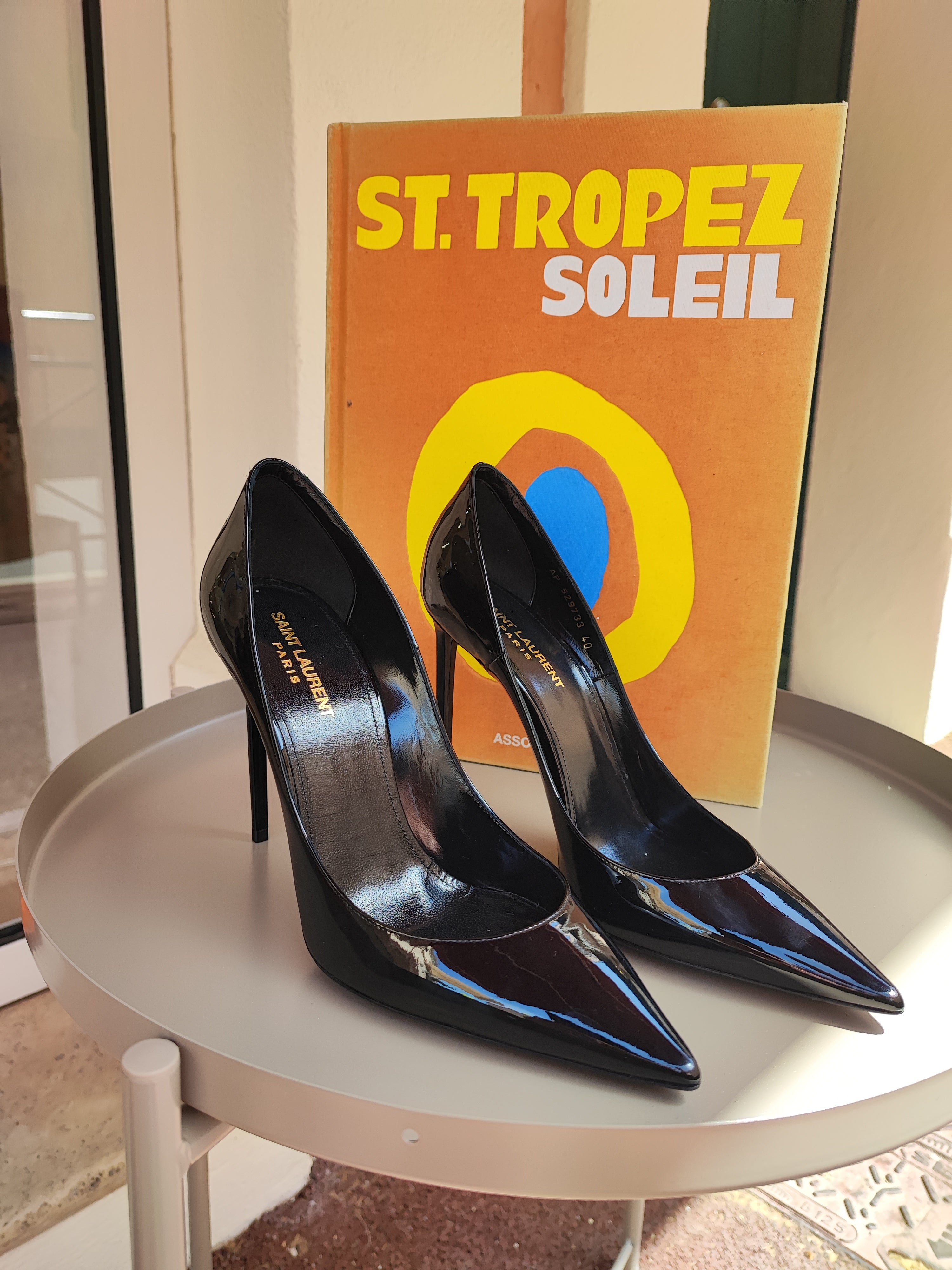 Saint Laurent - Escarpins Zoé noirs vernis T40