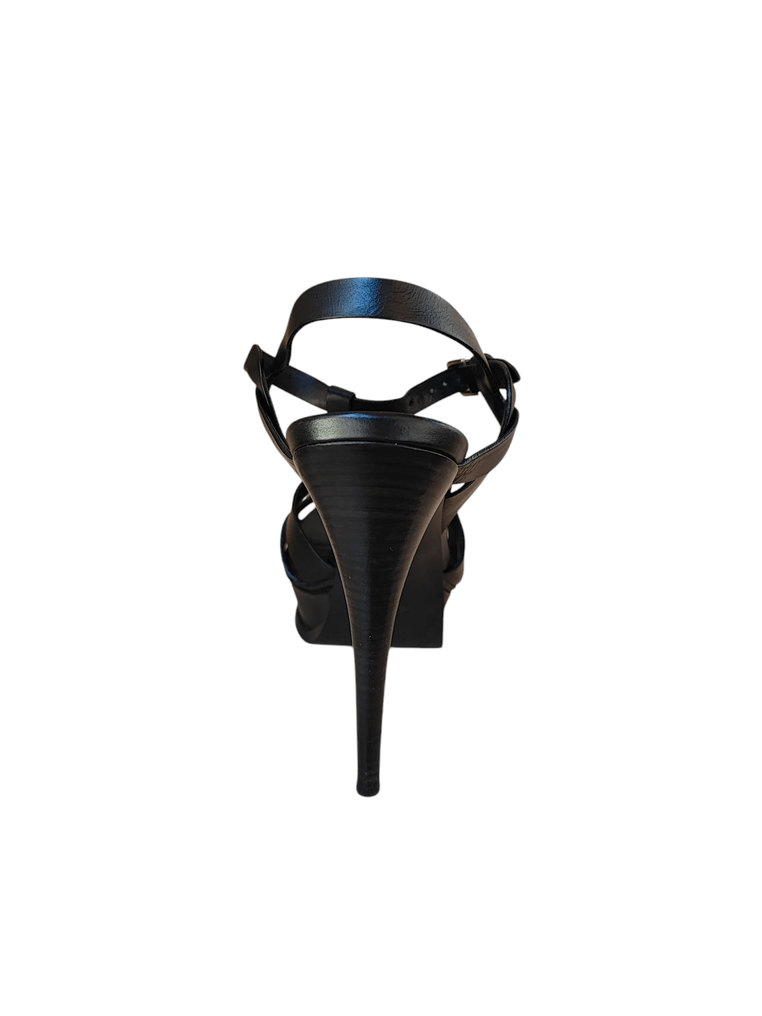 Saint Laurent - Sandales noires à talon Tribute T39