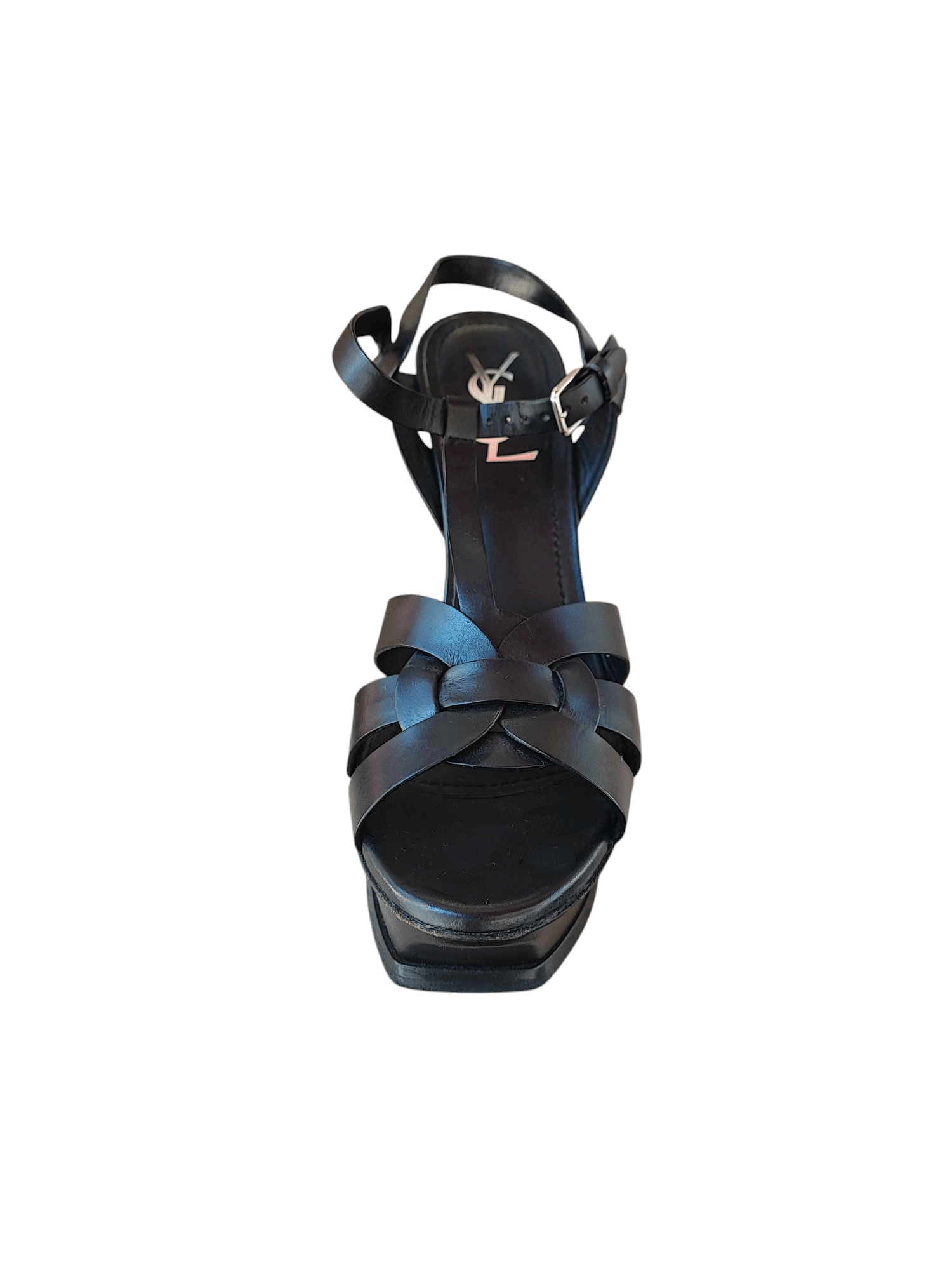 Saint Laurent - Sandales noires à talon Tribute T39