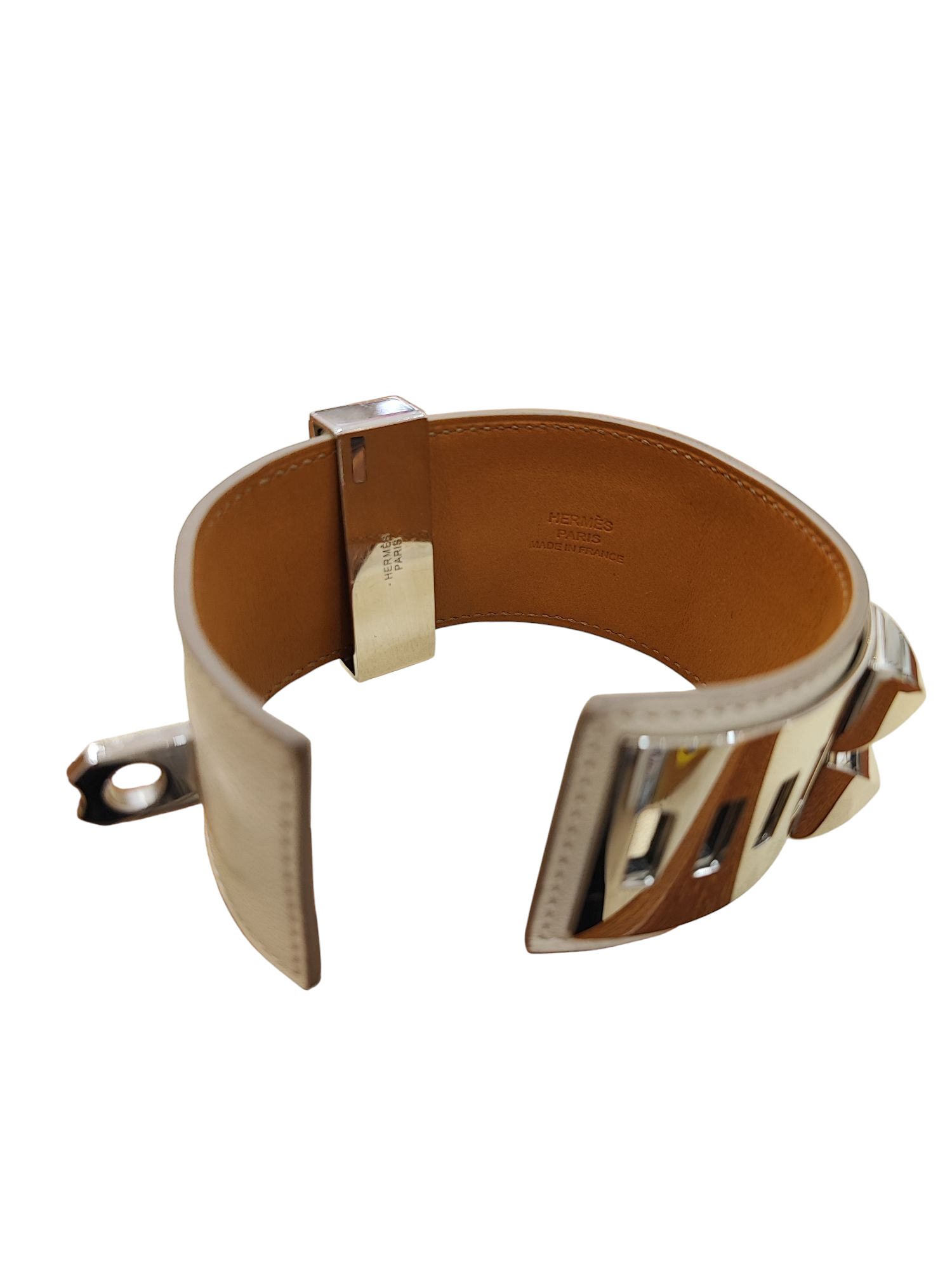 Hermès - Bracelet collier de chien Écru T.S