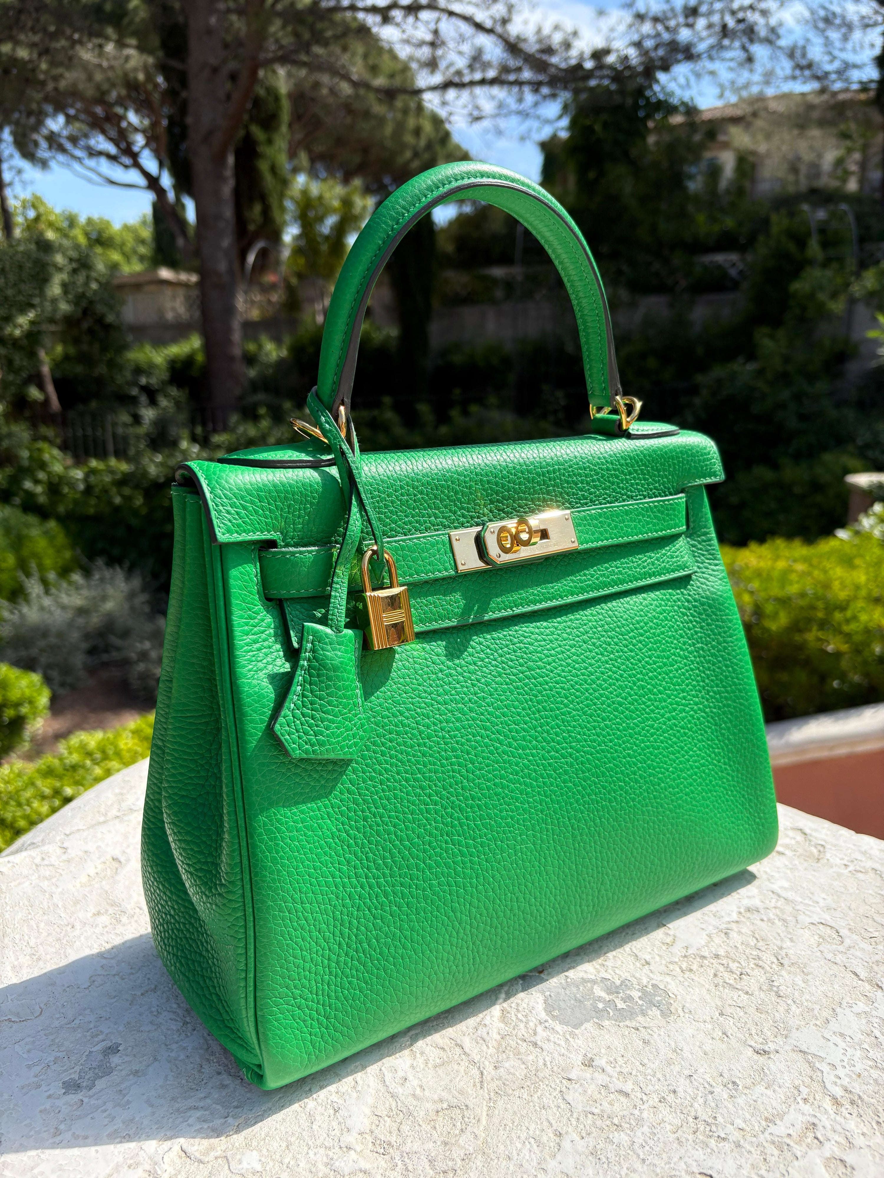 Hermès - Kelly II Tasche 28 Bambus