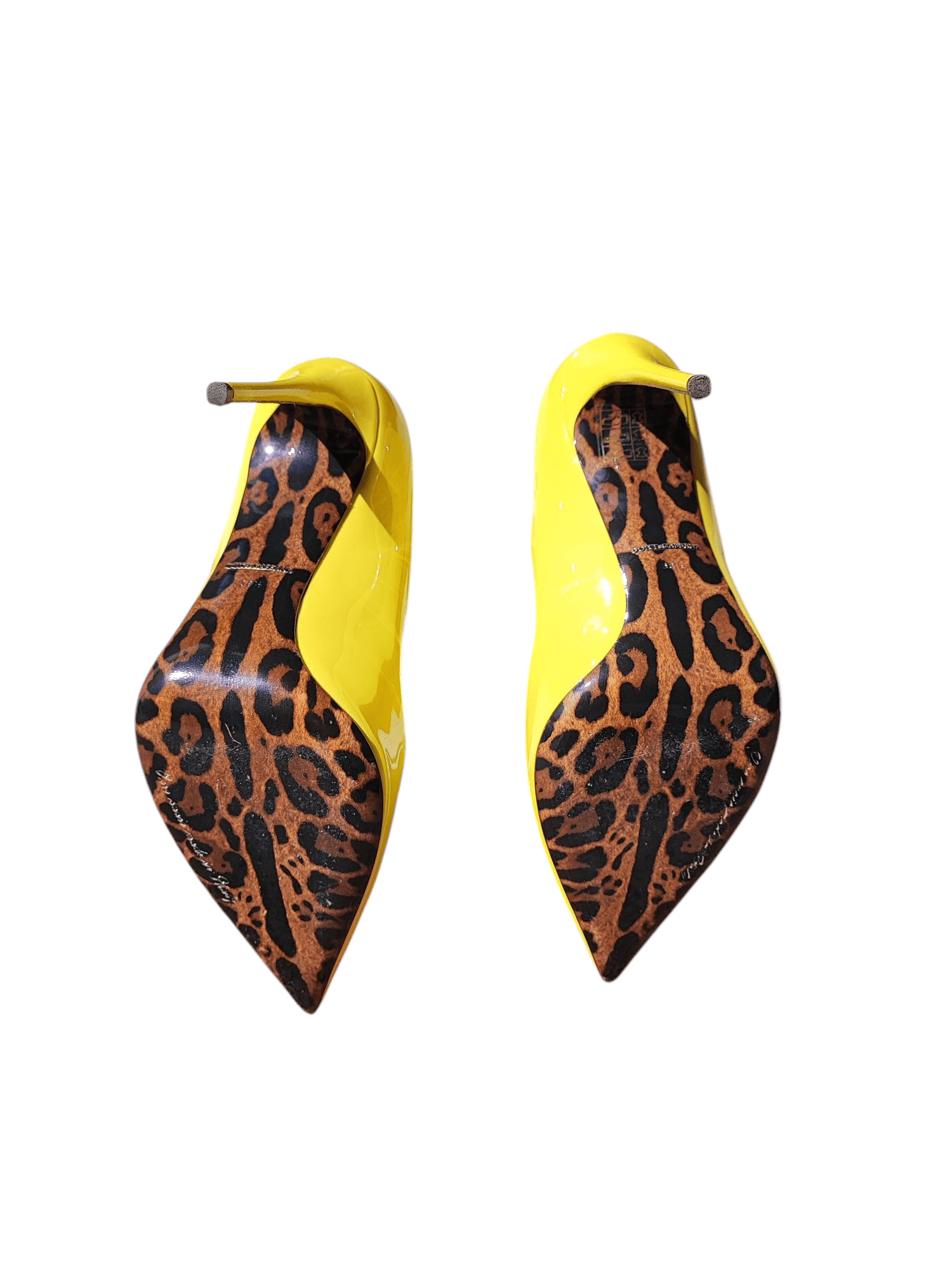 Dolce Gabbana - Gelbe und Leoparden-Pumps T38 1/2