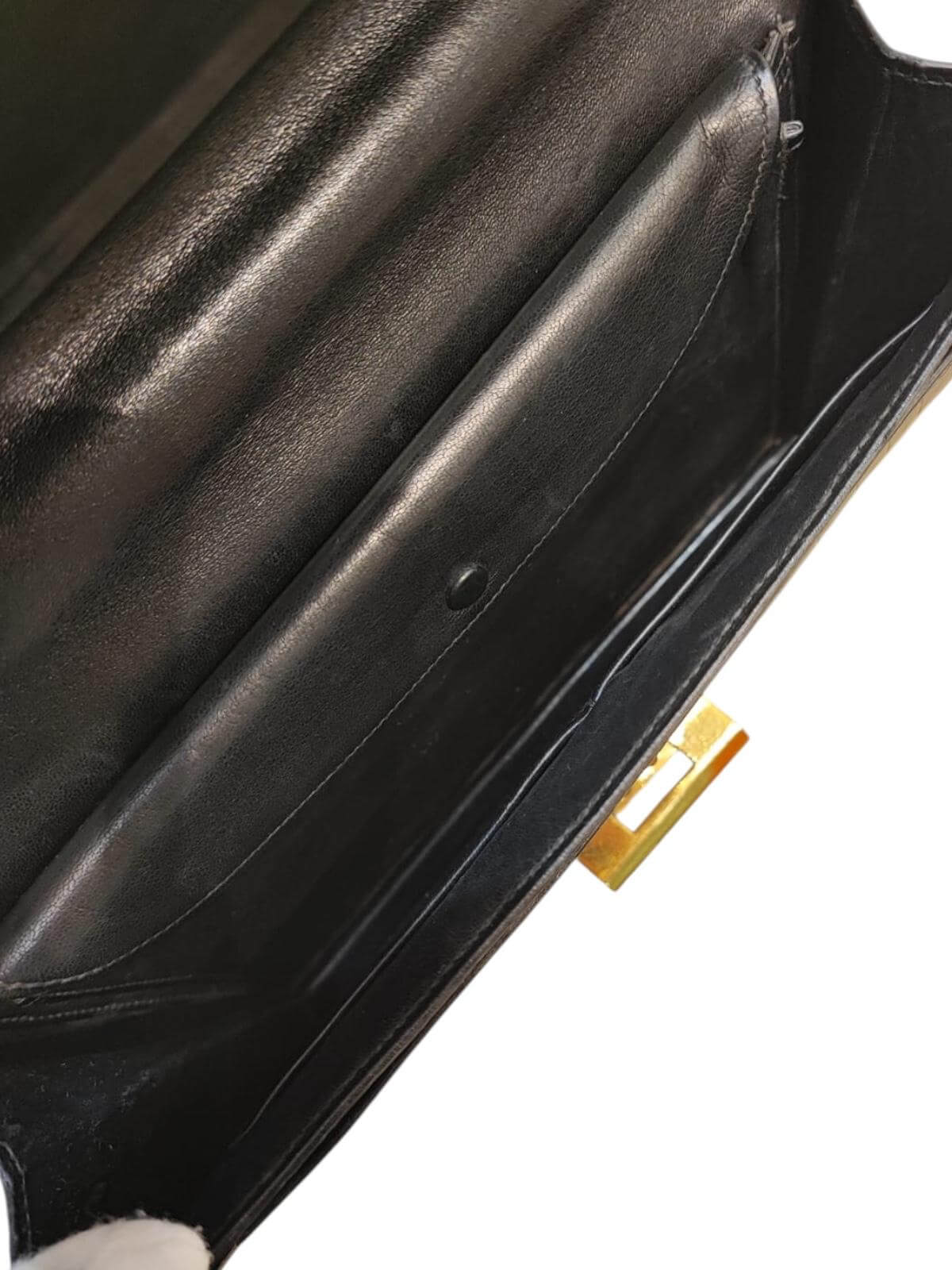 Hermès - Handtasche mit Klappe aus Krokodil Porosus