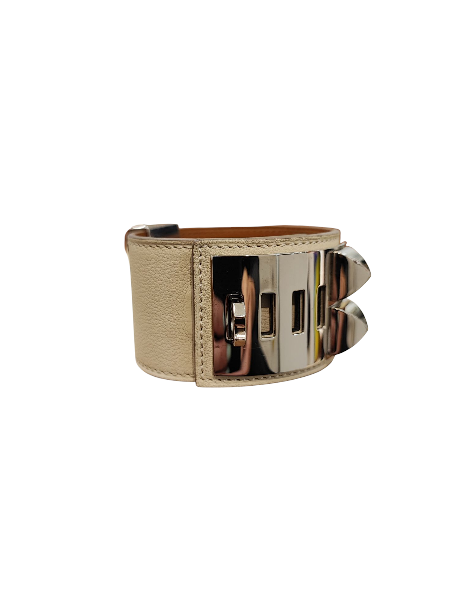 Hermès - Bracelet collier de chien Écru T.S