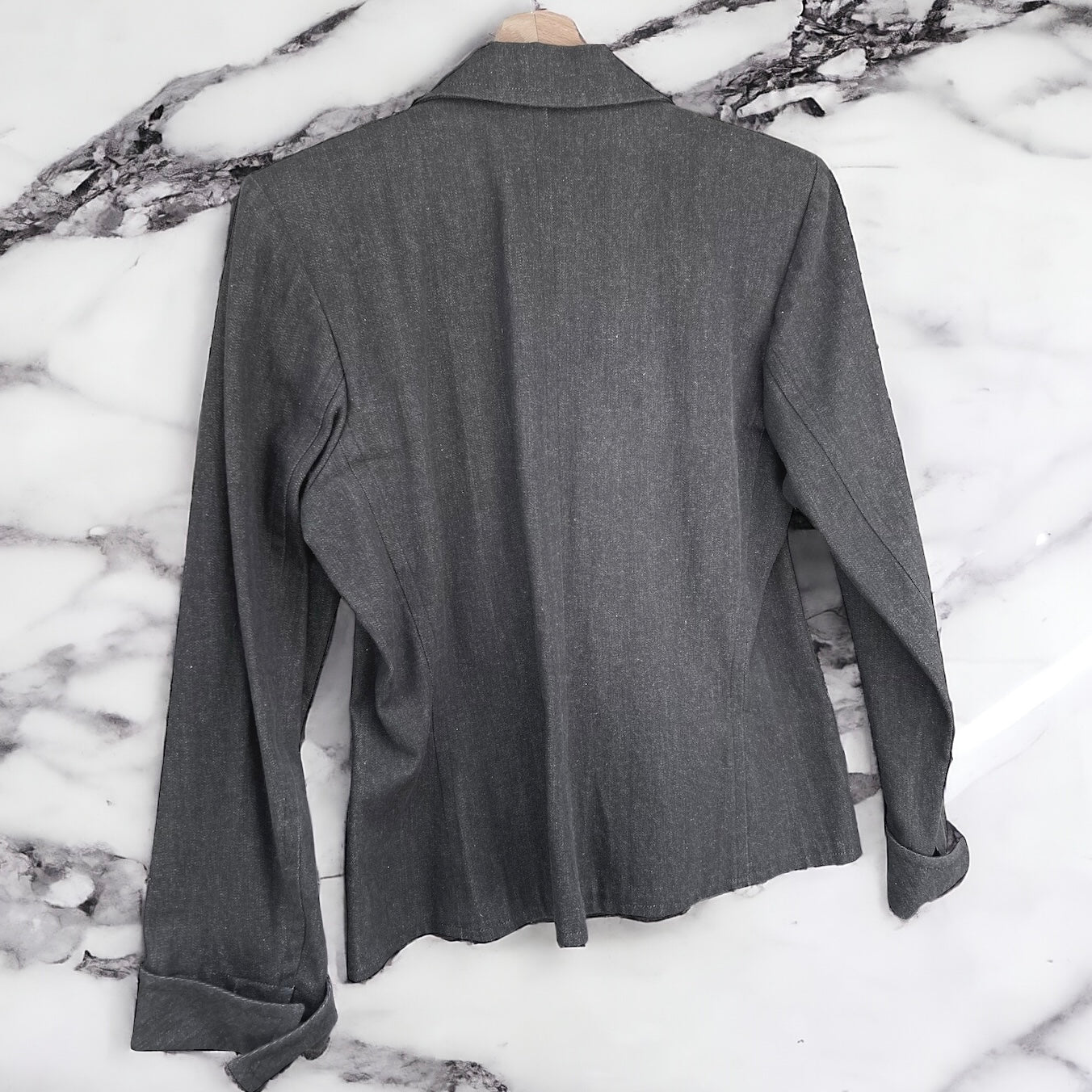Yves Saint Laurent Veste Denim Noir 40 - Les Folies d&