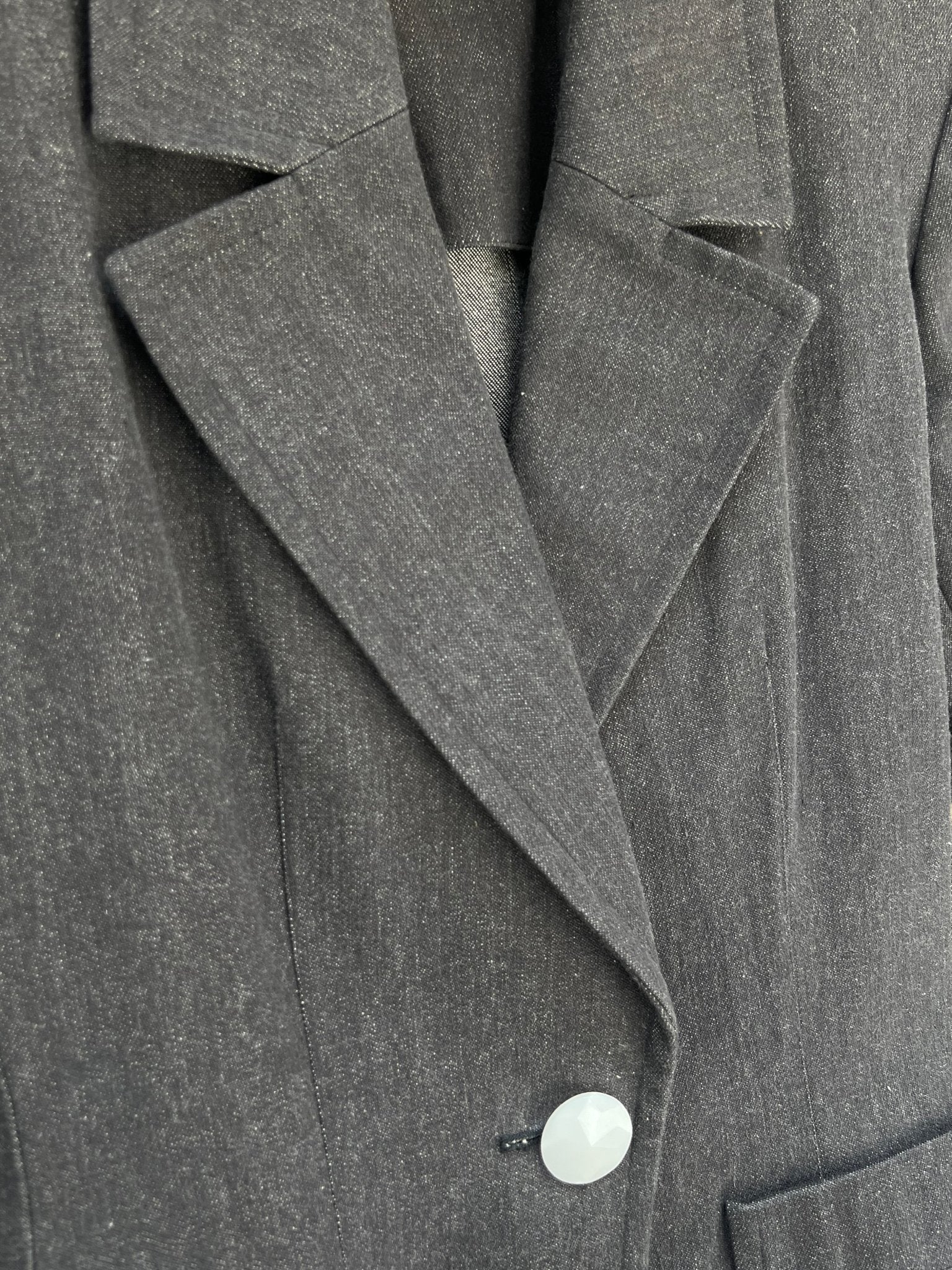 Yves Saint Laurent Veste Denim Noir 40 - Les Folies d&