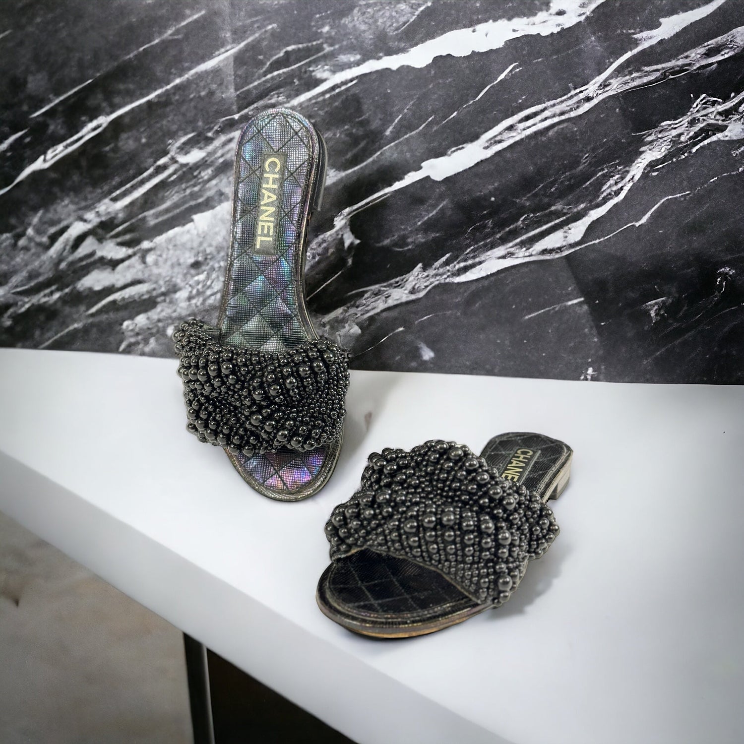 Chanel - Sandales T. 38 - Les Folies d&