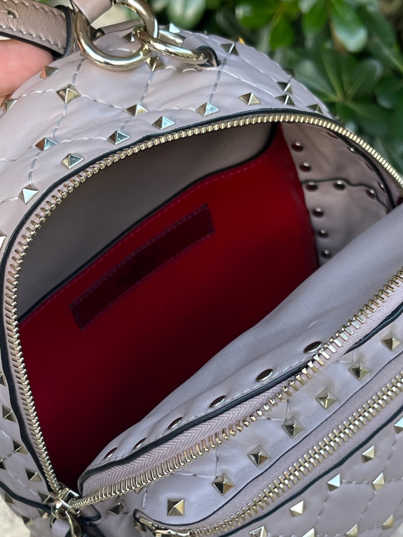 Valentino - Mini sac à dos Rockstud spike nude - Les Folies d&