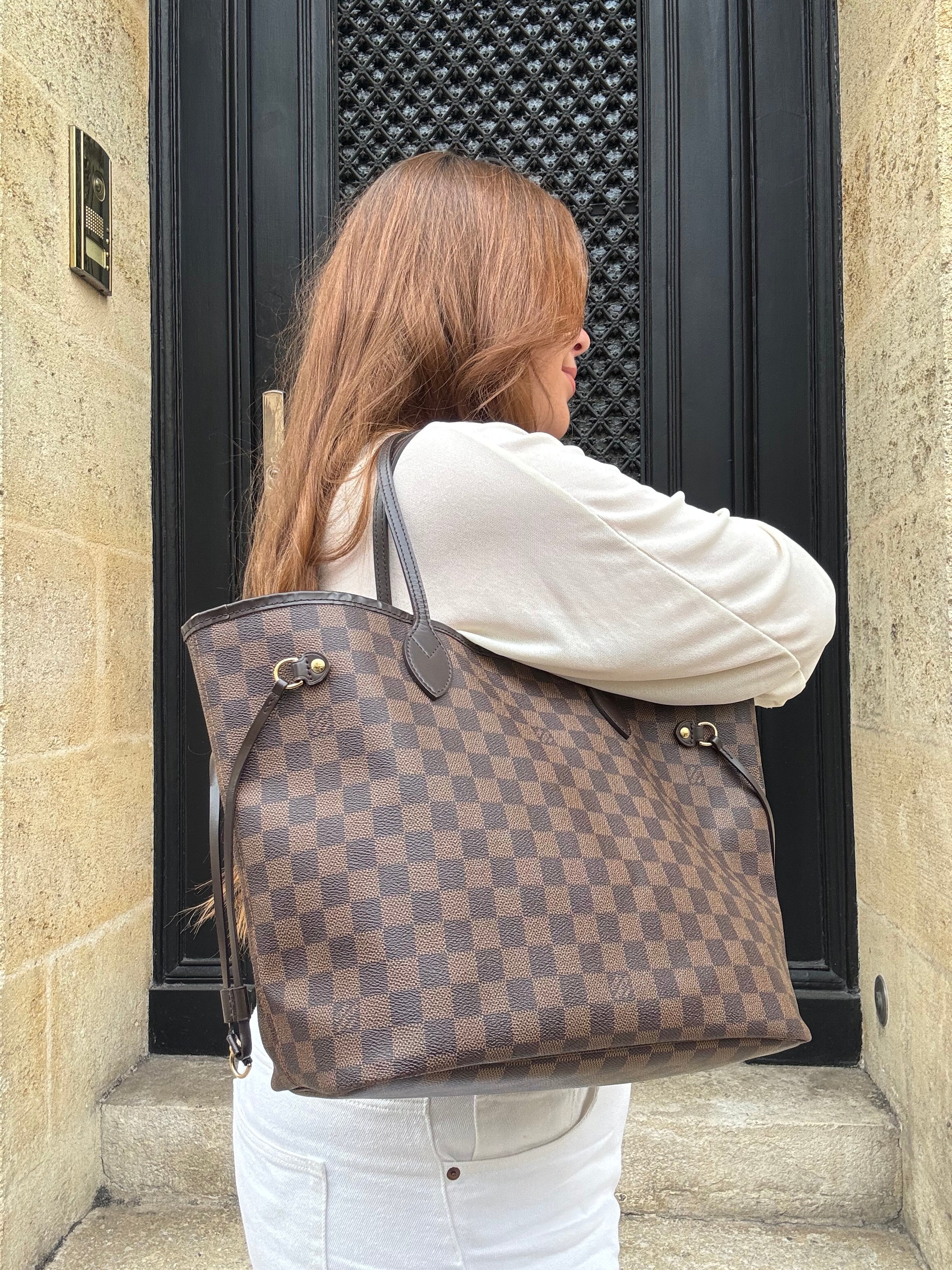 Sac Louis Vuitton Neverfull MM Damier Ébène d’occasion