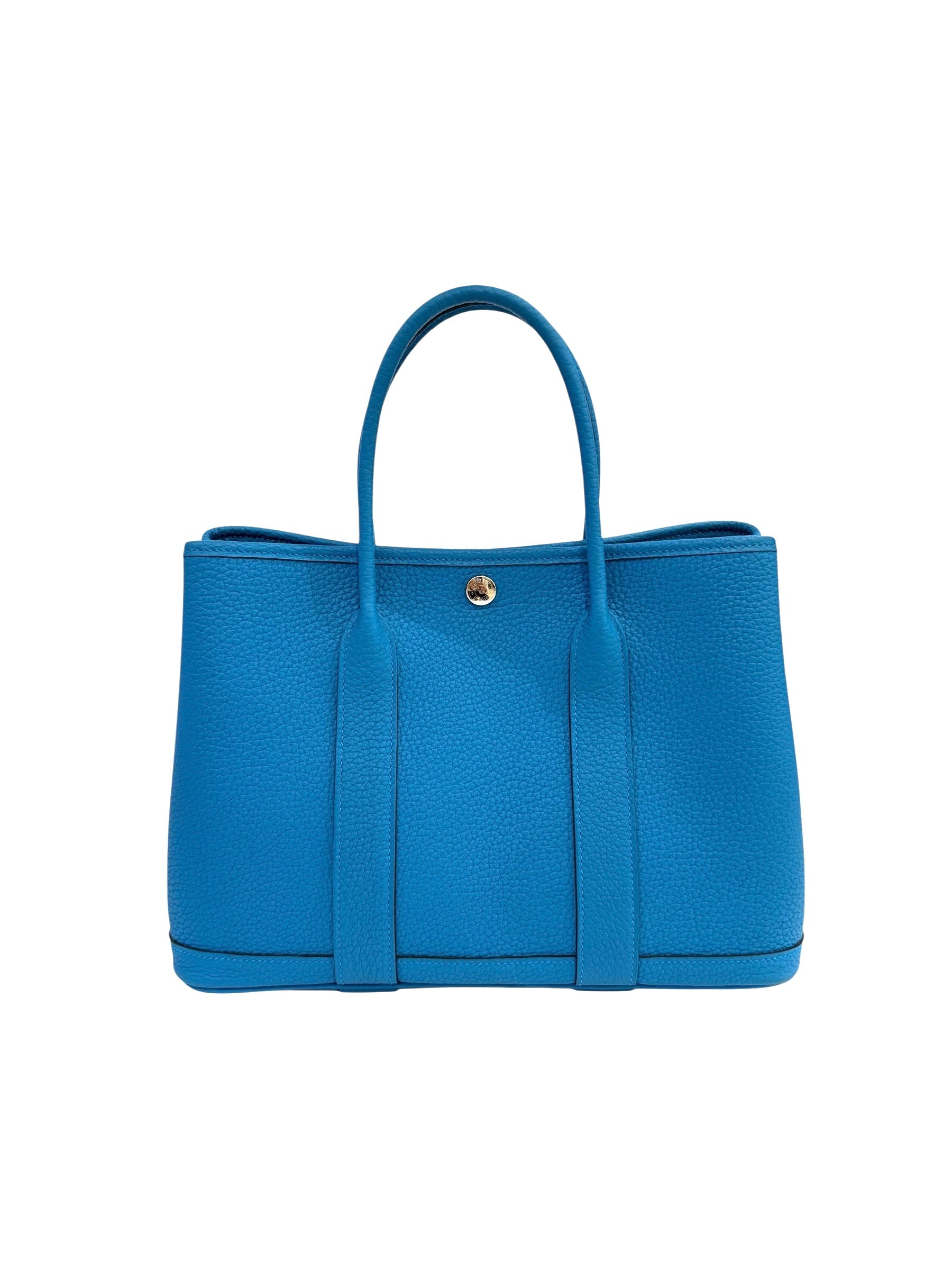 Sac Hermès Garden Party bleu Zanzibar d’occasion