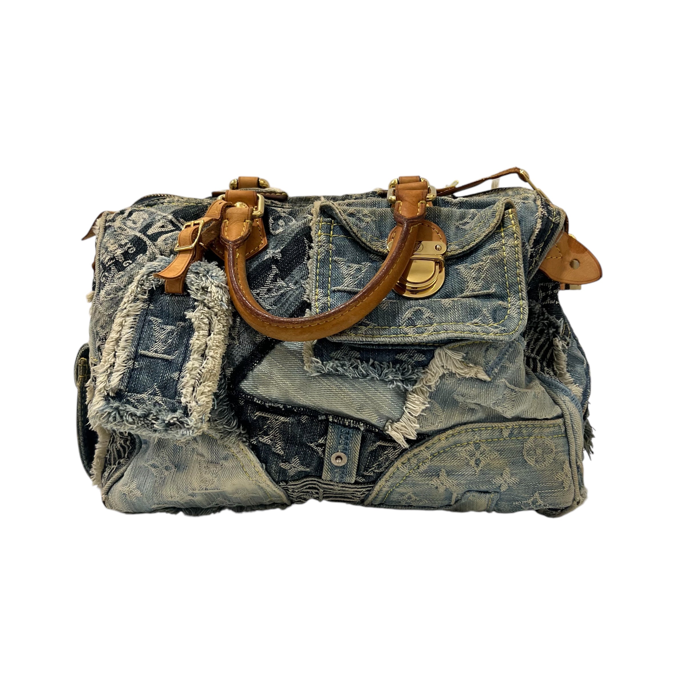 Louis Vuitton - Sac Speedy dénim patchwork