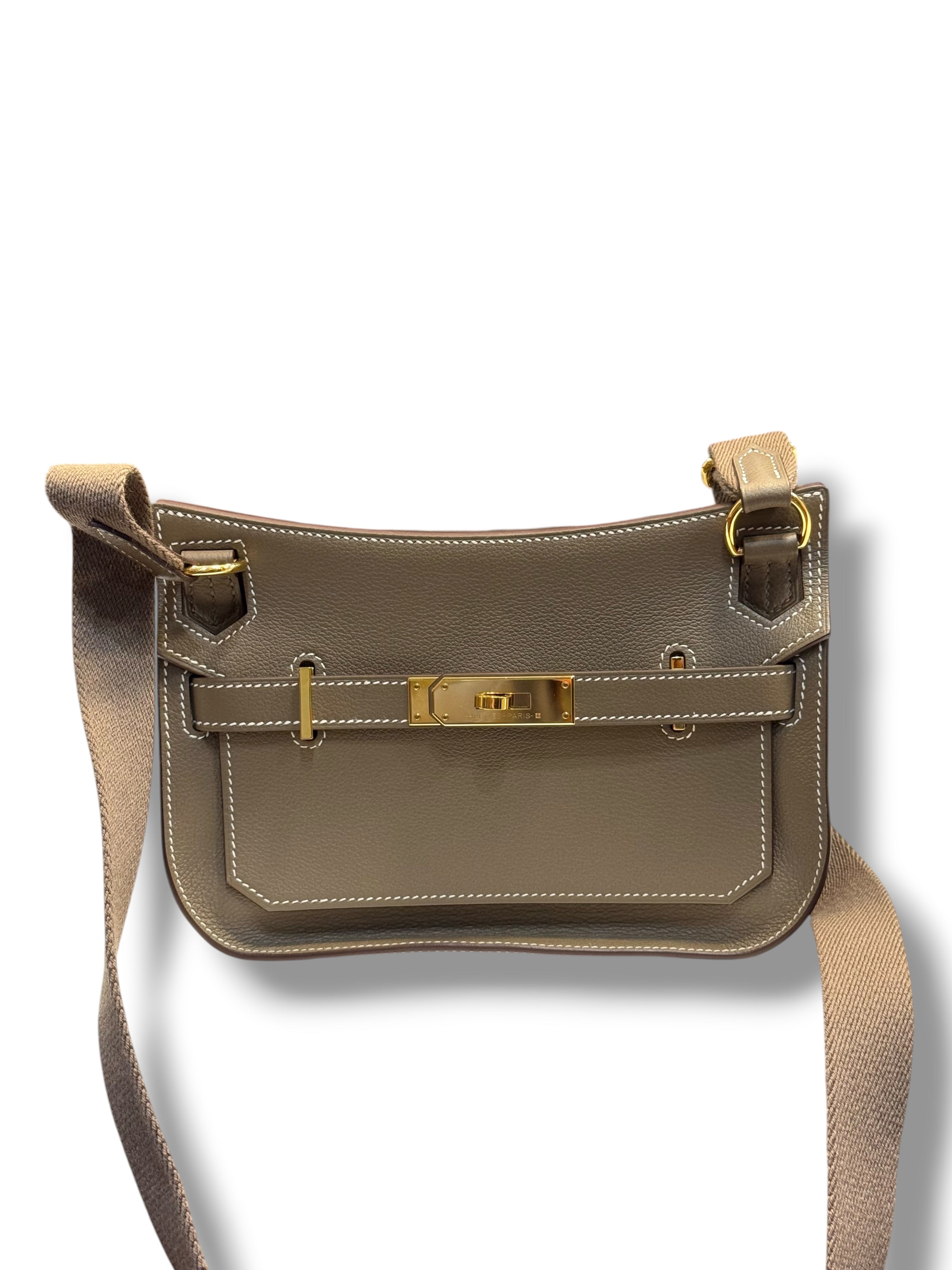 Hermès - Sac Mini Jypsiere 20 Étoupe GHW