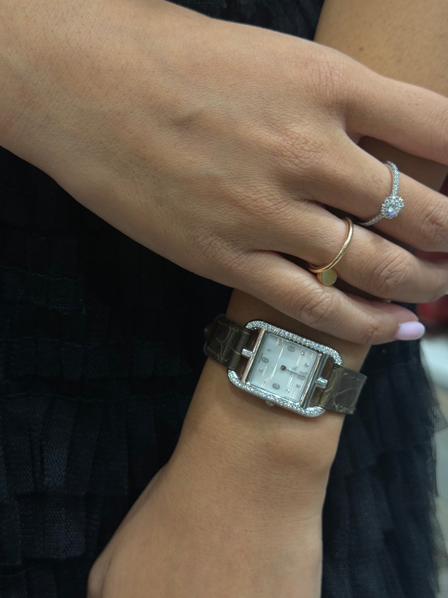 Hermès -Montre Cape Code 27mm full diamants