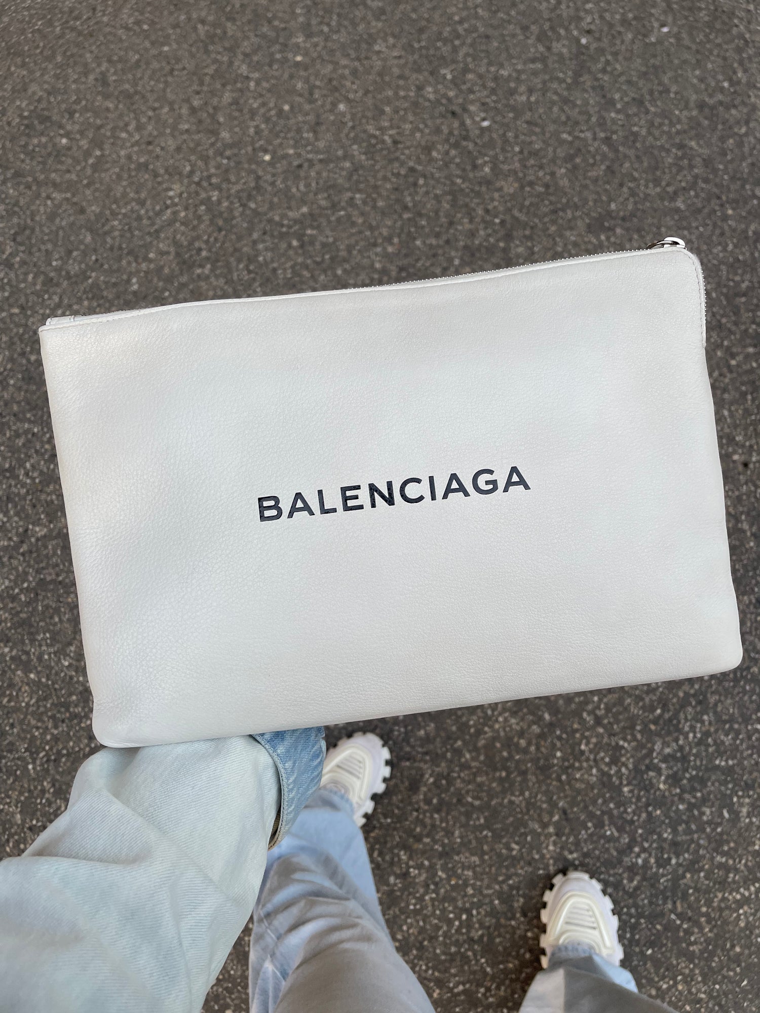 Balenciaga - White A4 pouch