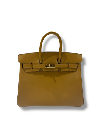 Hermès - Sac Birkin 25 Tadelakt retourné Poussière GHW