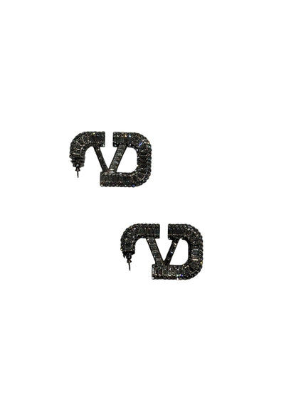 Valentino - Boucles d’oreille Vlogo Signature Strass | Les Folies d’Eugénie