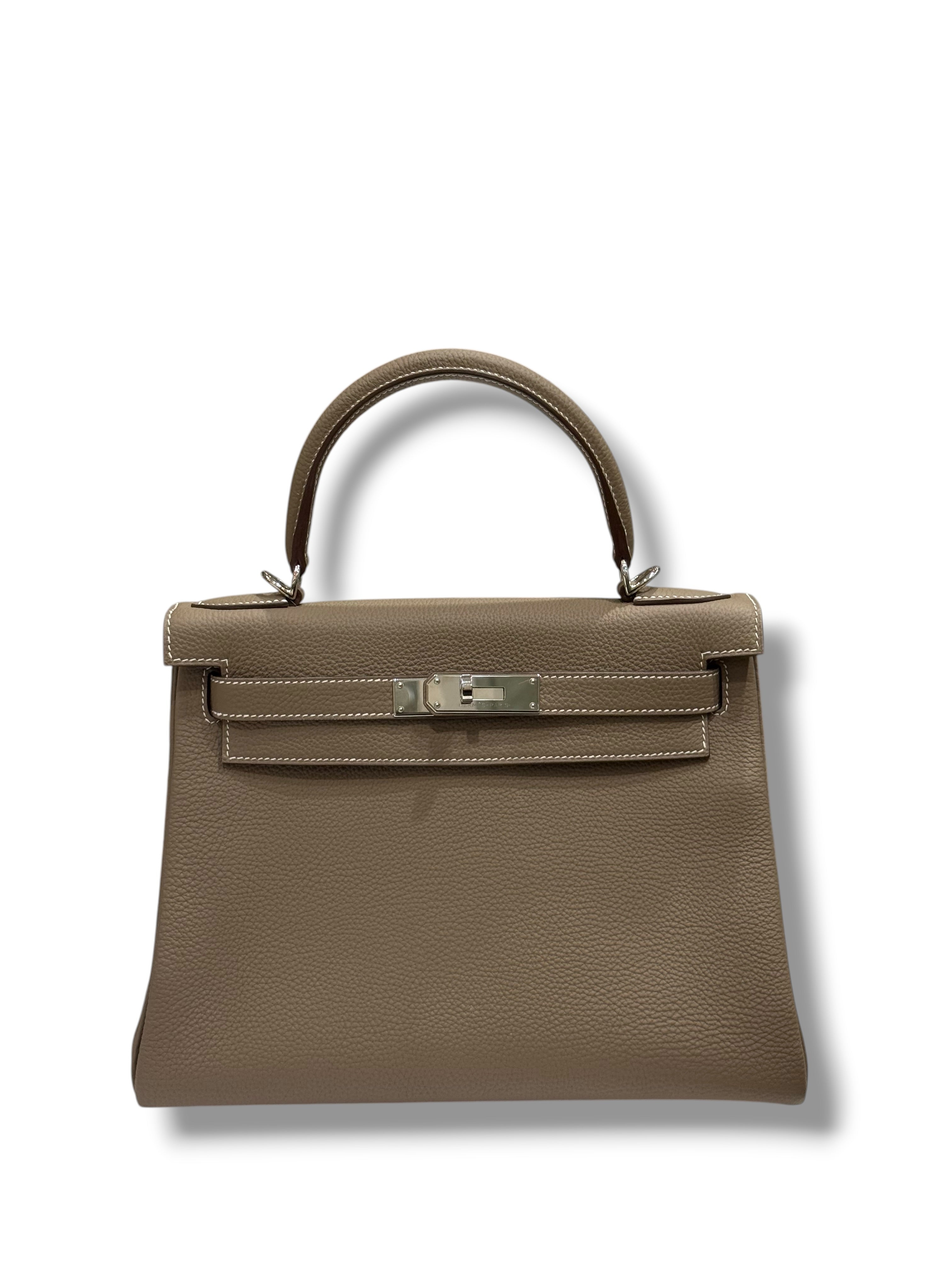 Hermès - Sac Kelly II 28 Etoupe PHW