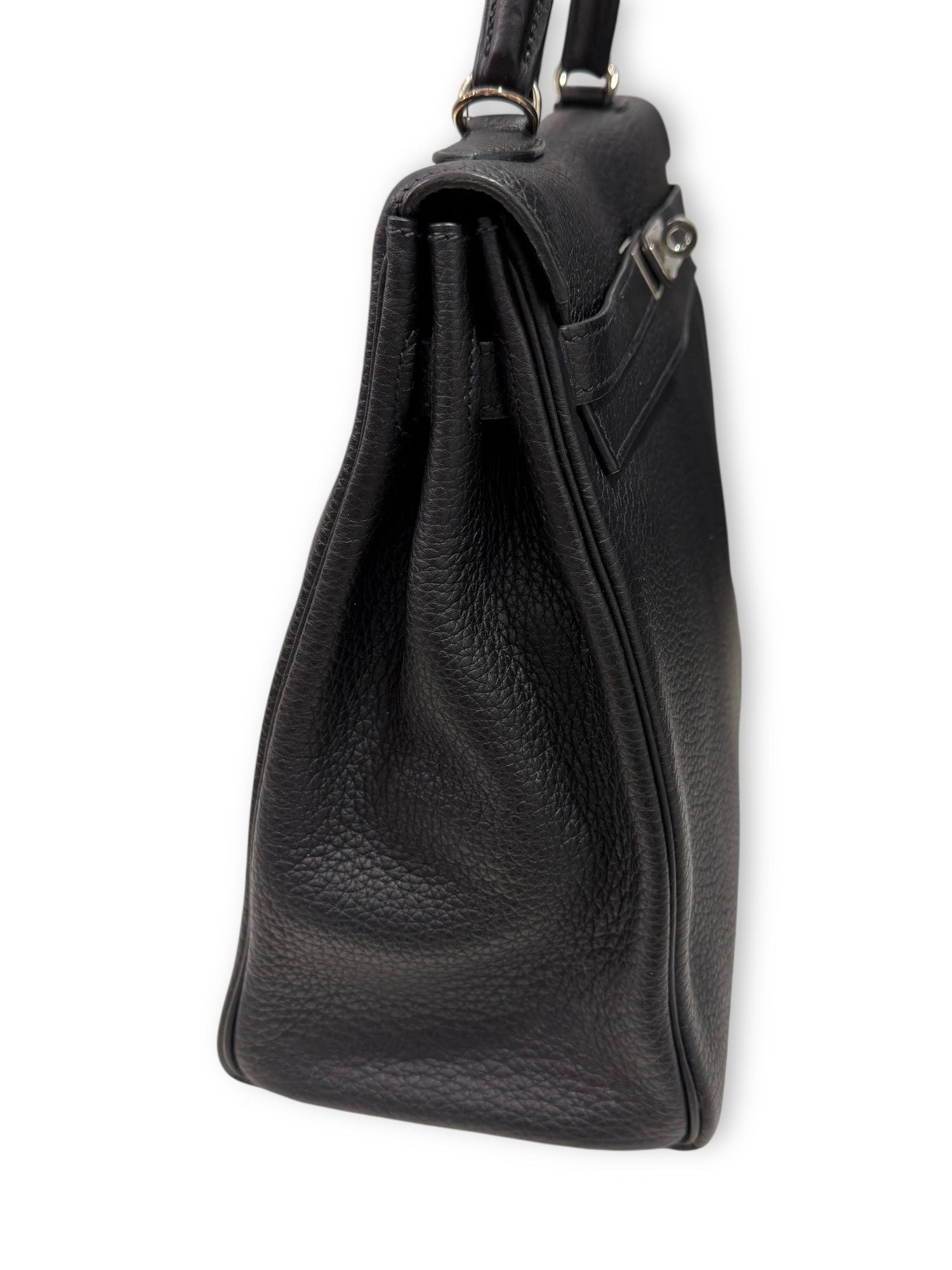 Sac Hermès Kelly 32 Togo Retourné Noir | Les Folies d’Eugénie