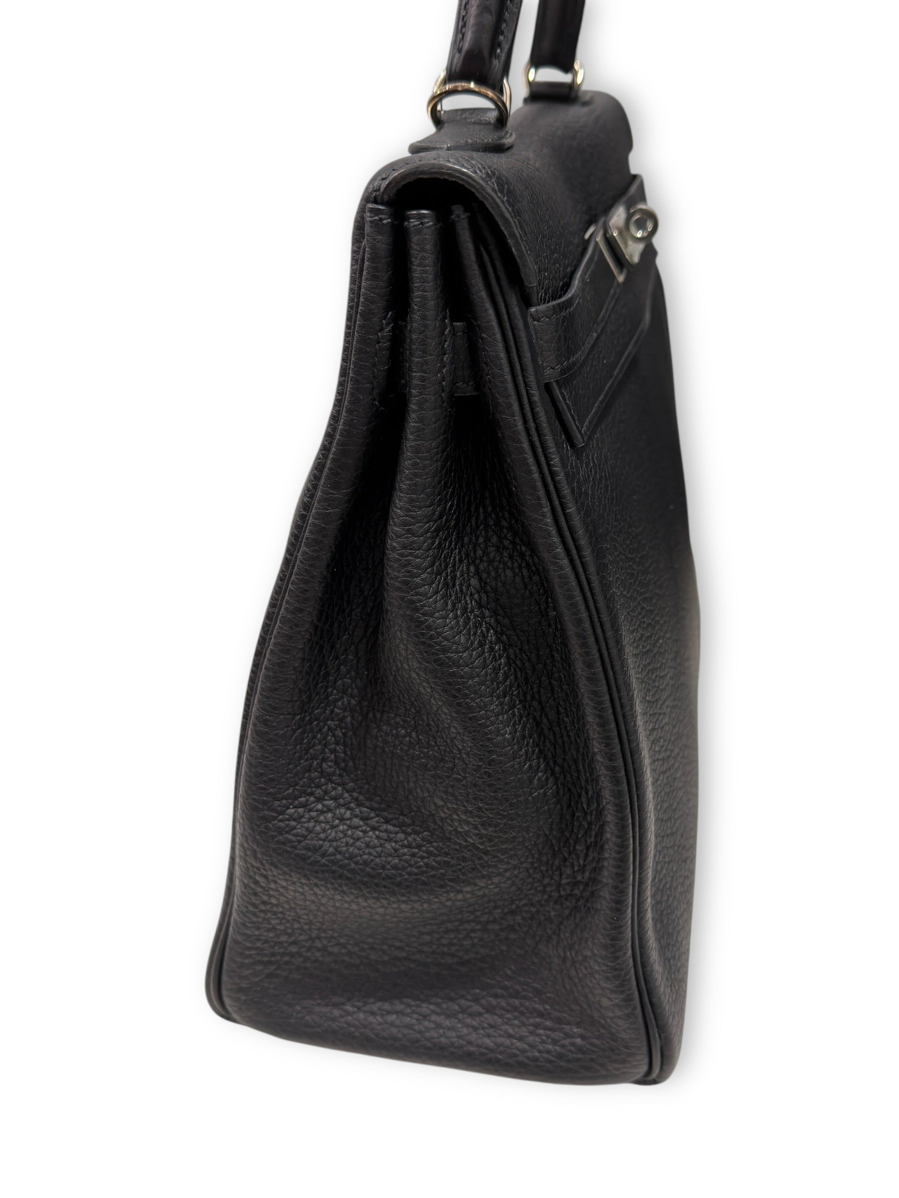 Sac Hermès Kelly 32 Togo Retourné Noir | Les Folies d’Eugénie