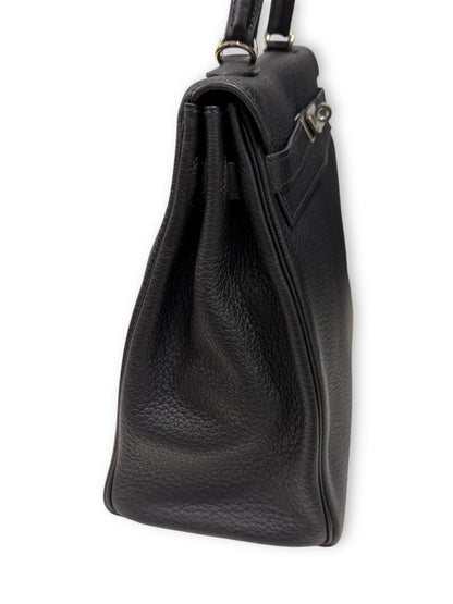 Sac Hermès Kelly 32 Togo Retourné Noir | Les Folies d’Eugénie