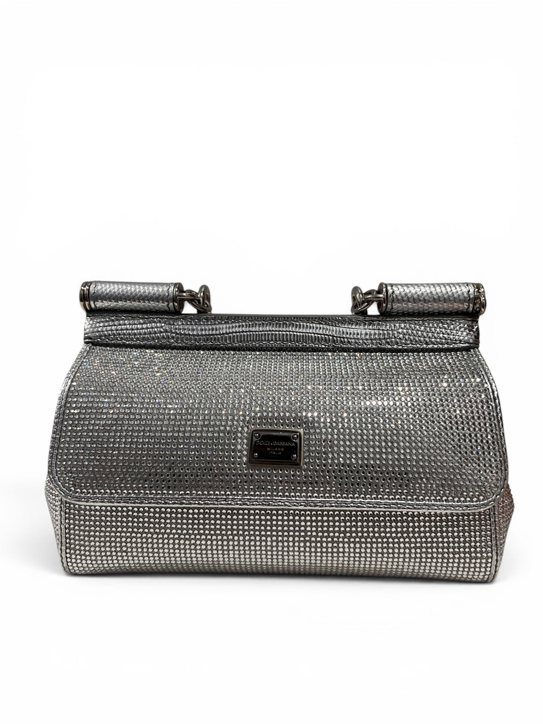 Dolce & Gabbana – Sicily-Tasche mit Strasssteinen, kleines Modell
