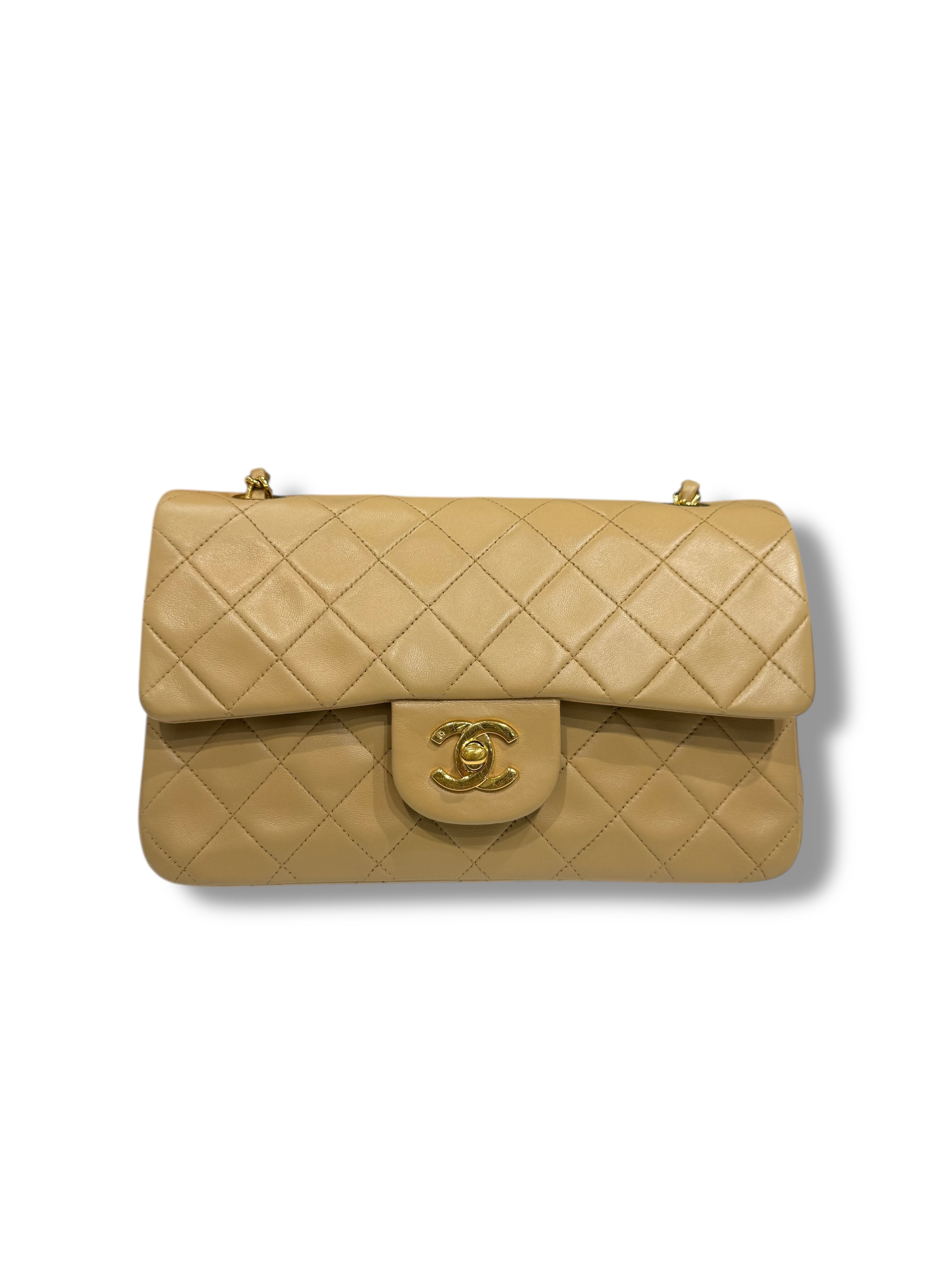 Chanel - Borsa classica Timeless Small in pelle color cammello