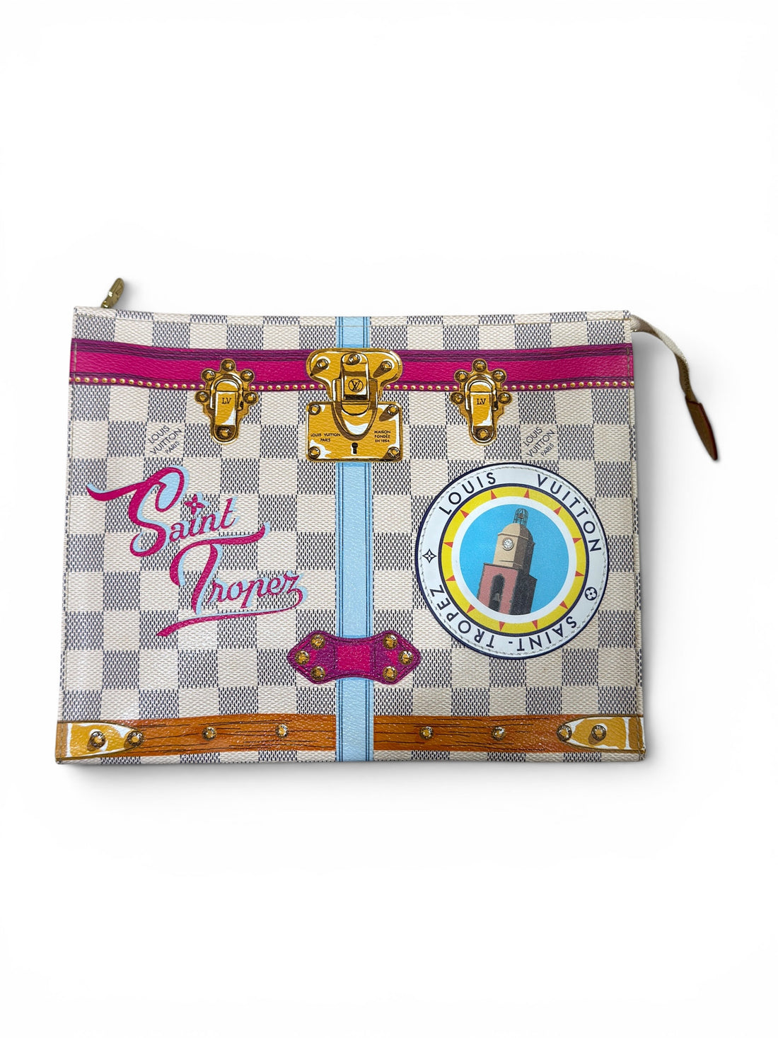 Louis Vuitton – Pochette Damier Azur, Saint-Tropez-Sonderedition