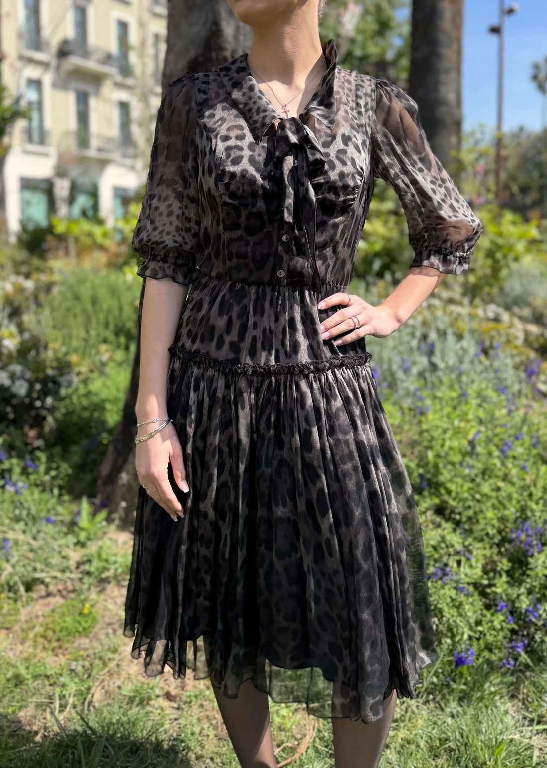 Dolce &amp; Gabbana - Robe imprimé léopard t.36