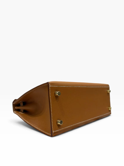 Hermès - Kelly II Sellier 25 in Epsom gold GHW