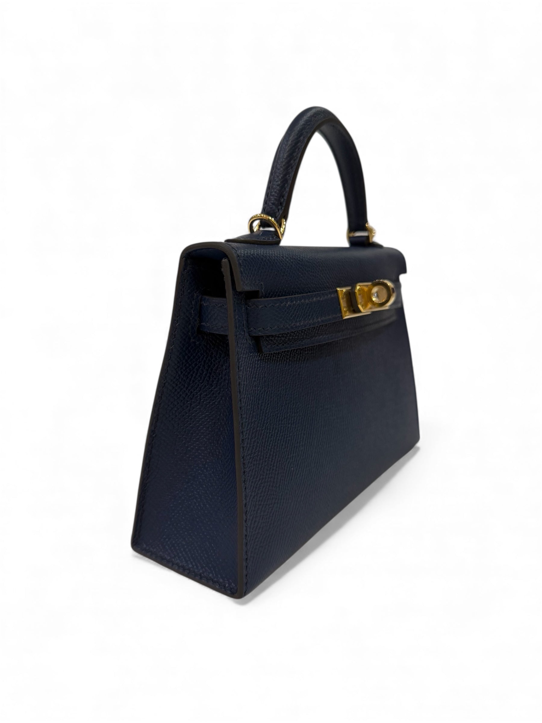 Hermès - Borsa Kelly II sellier Mini Bleu Navy