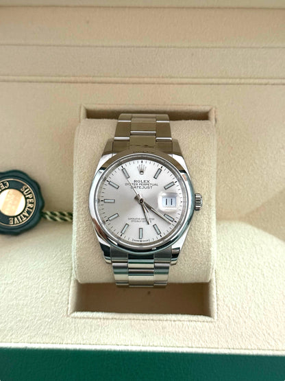 Rolex - Montre Datejust 126200 36mm cadran argentée