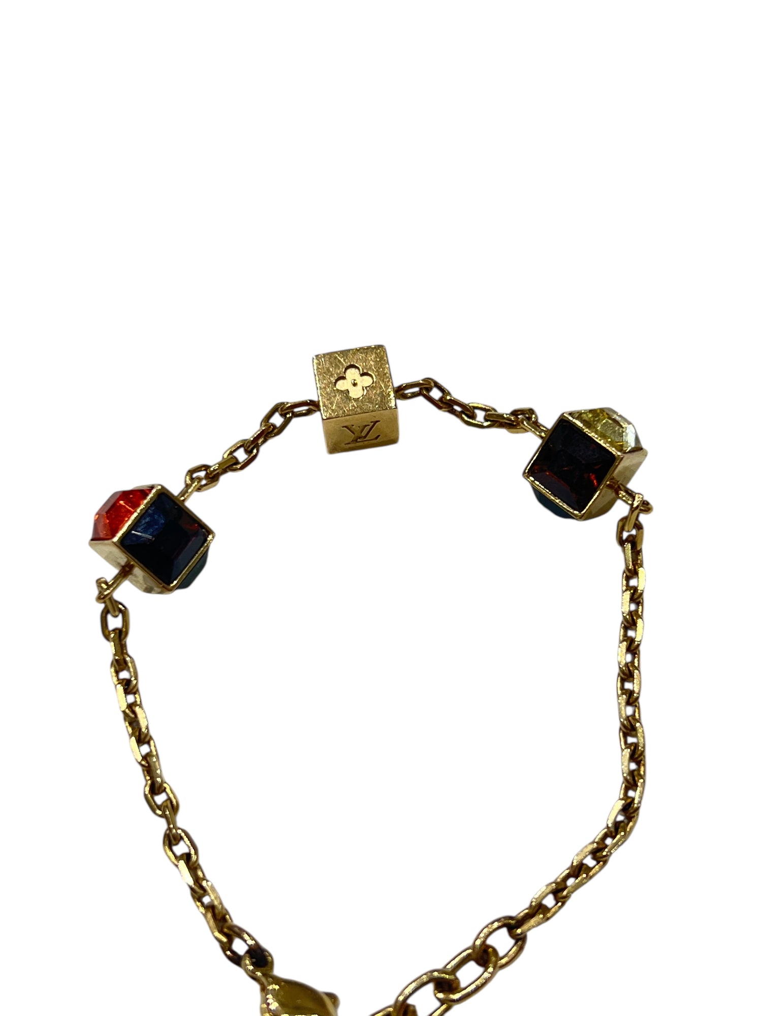 Louis Vuitton - bracelet Gamble en cristal d’or doré