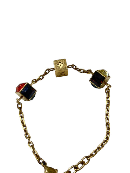 Louis Vuitton - bracelet Gamble en cristal d’or doré