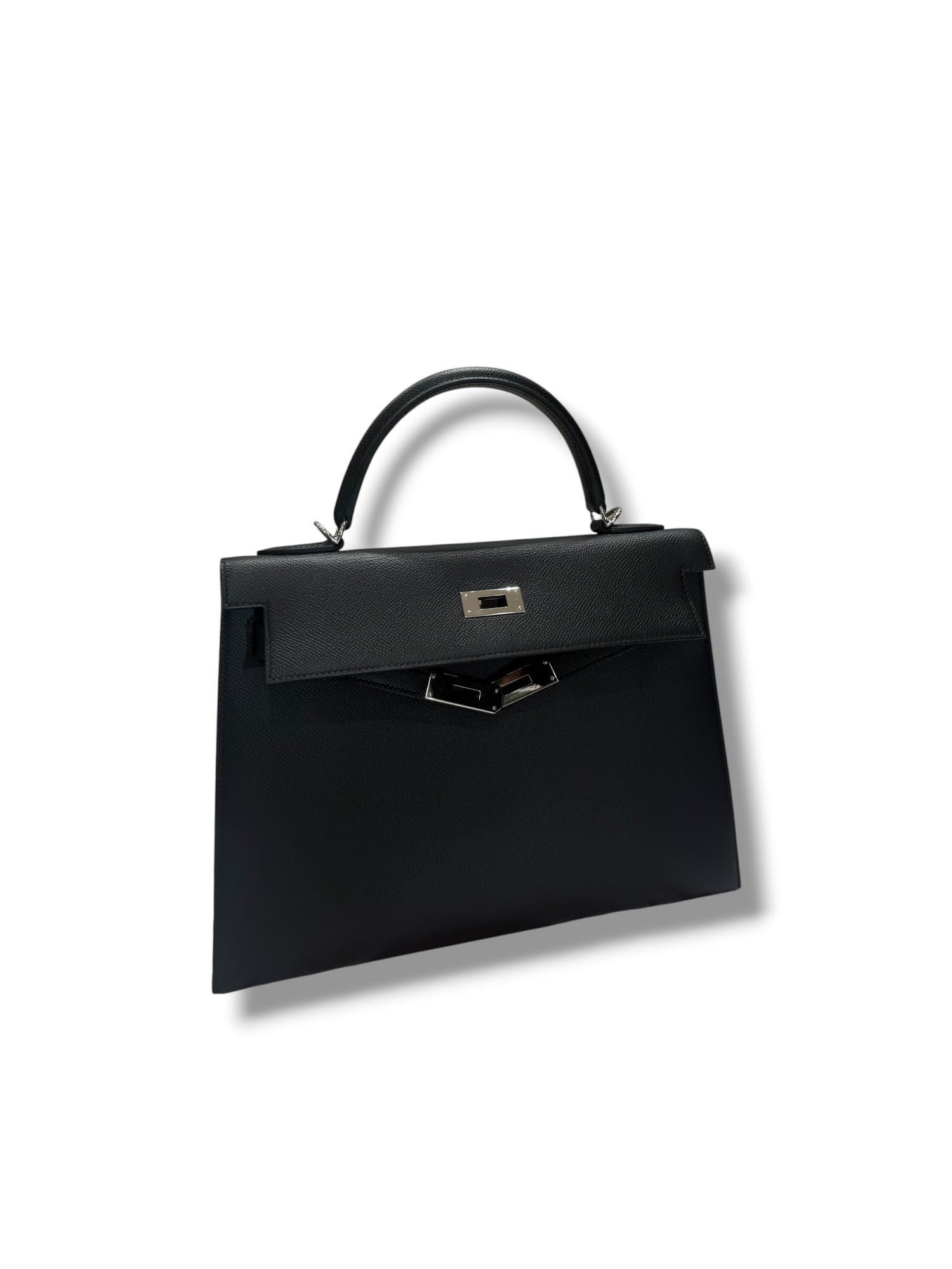 Hermès - Sac Kelly II sellier 32 epsom Noir
