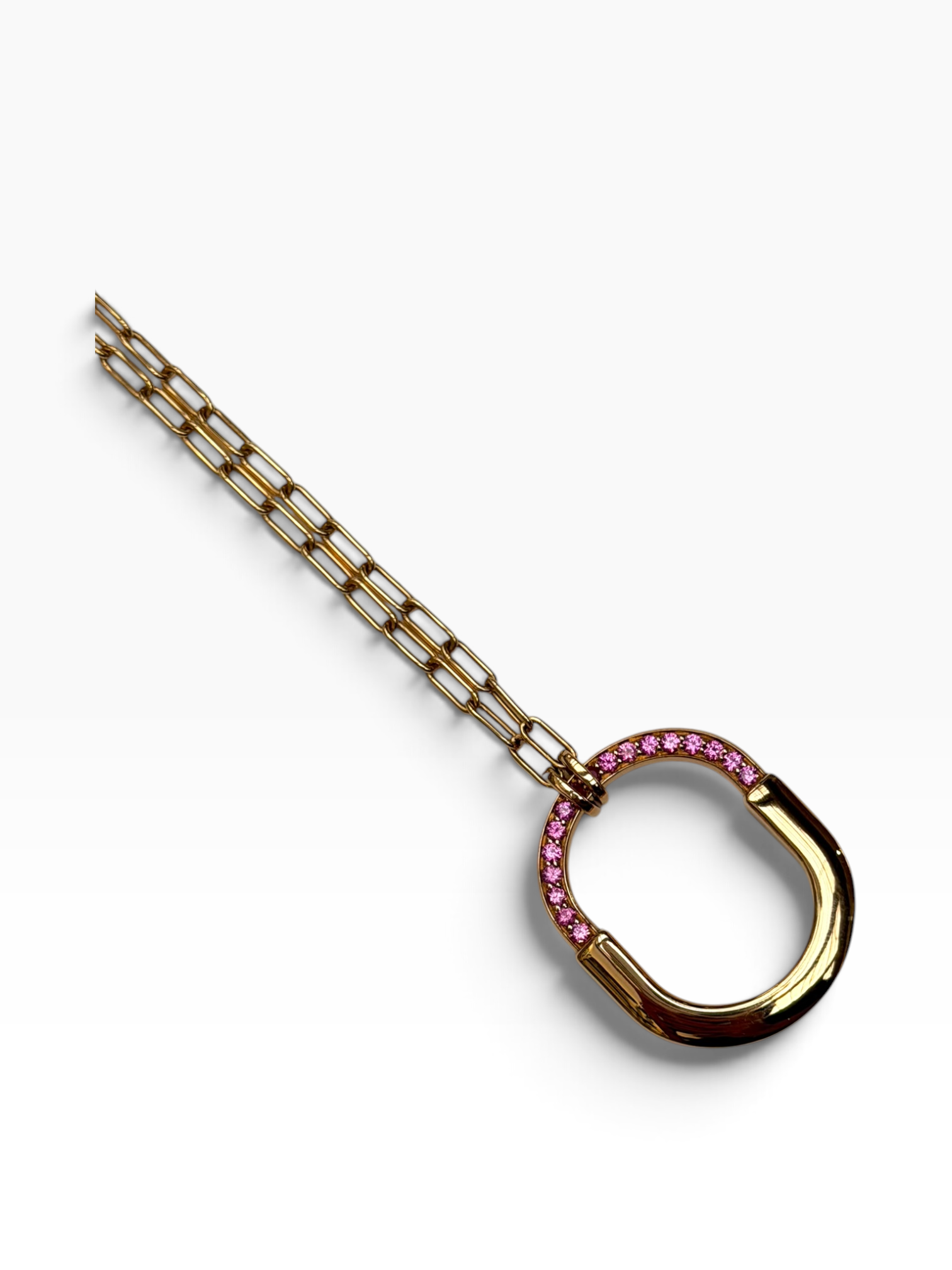 Tiffany &amp; Co - Collier Lock or rose et saphirs roses