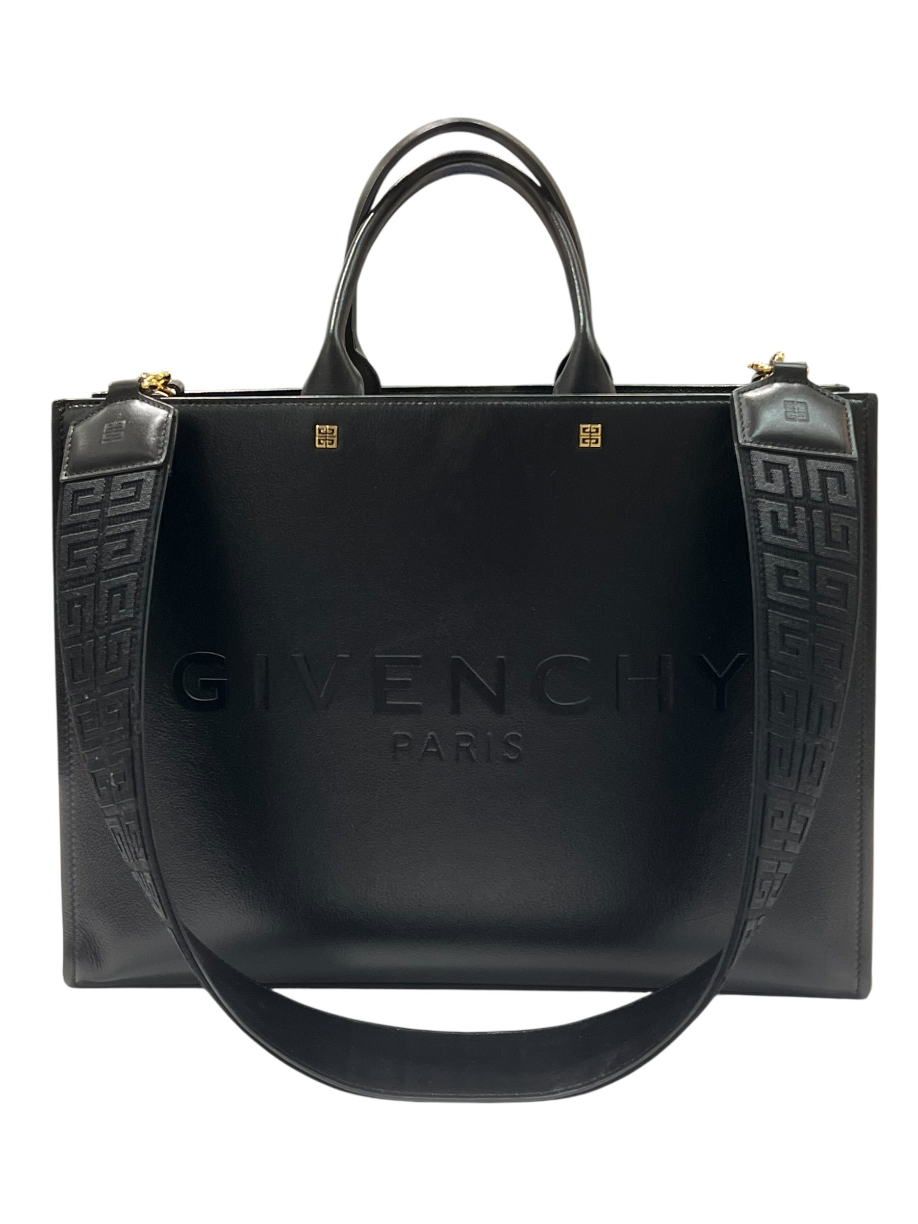 Givenchy - sac tote bag cuir noir