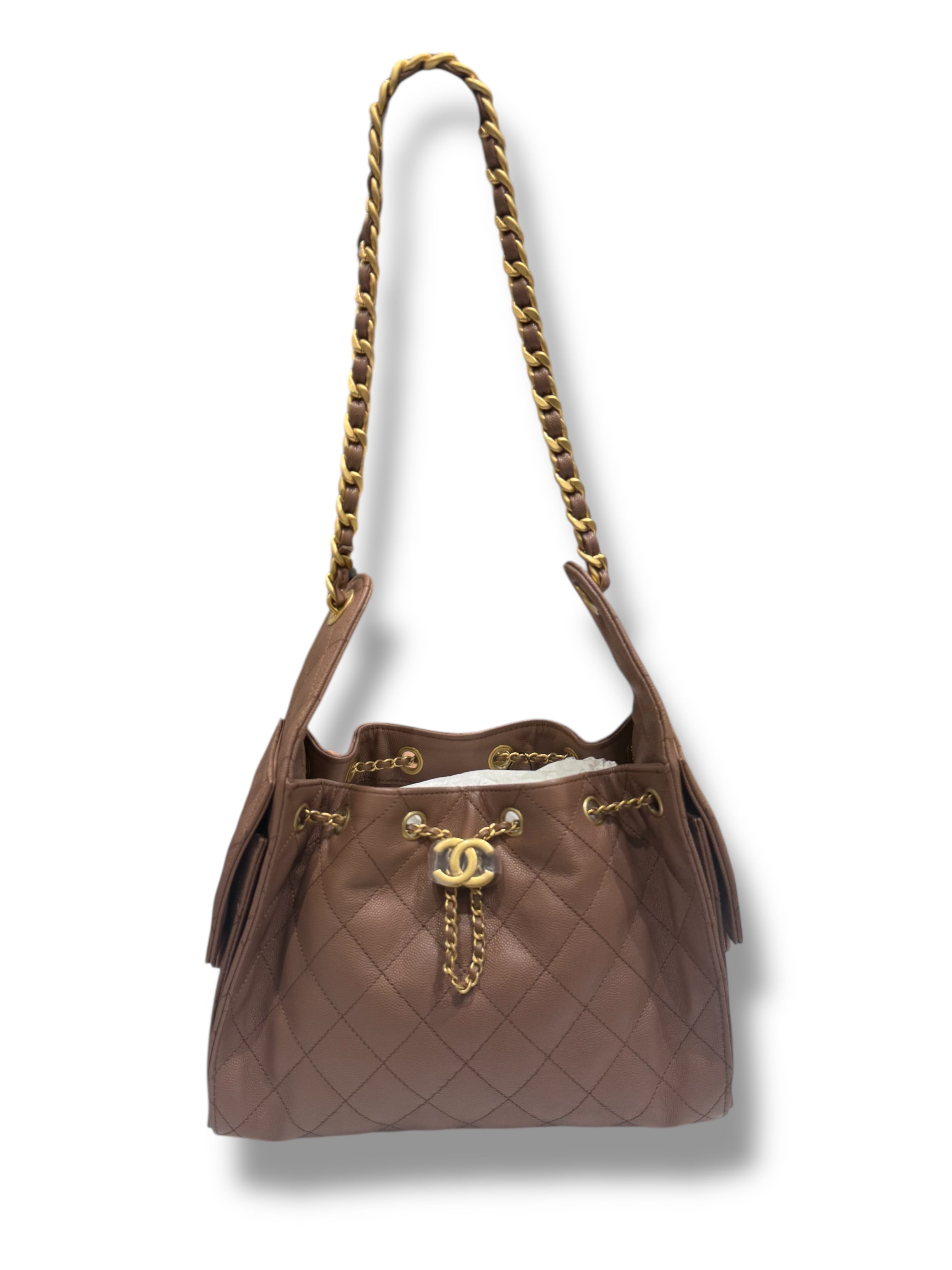 Chanel - Sac modèle 25 small marron