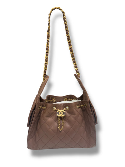 Chanel - Sac modèle 25 small marron