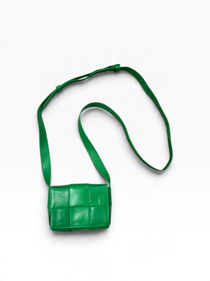 Bottega Veneta - Sac cassette mini en cuir vert