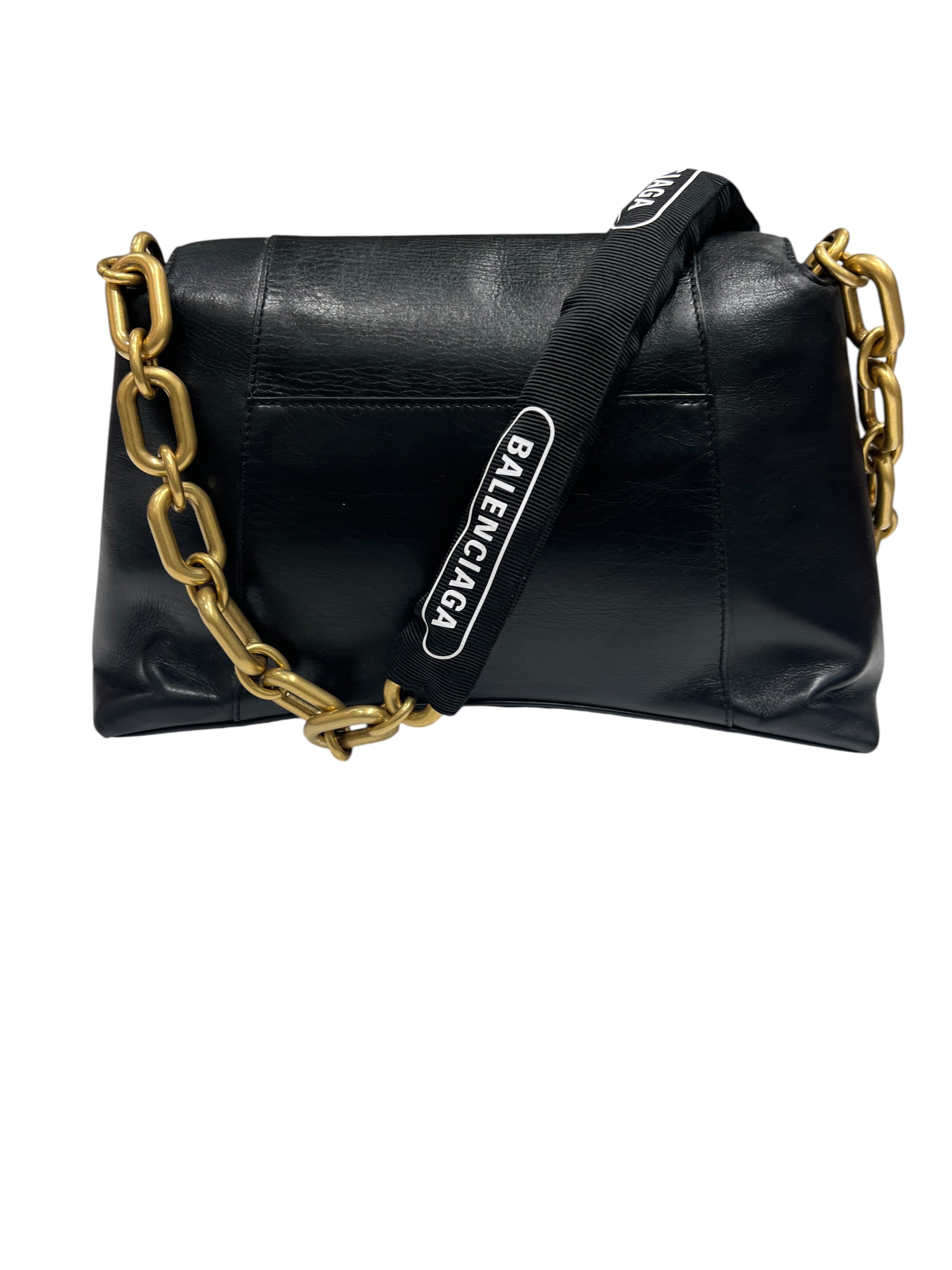 Balenciaga : downtown cuir noir