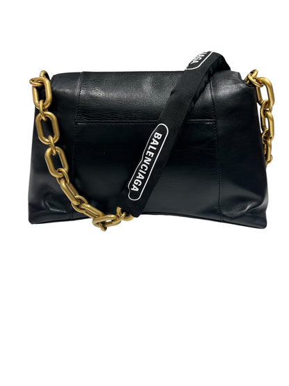 Balenciaga : downtown cuir noir