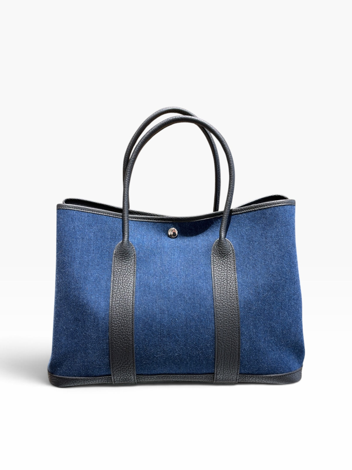 Hermès - Garden Party 36 Tasche aus Denim und Leder