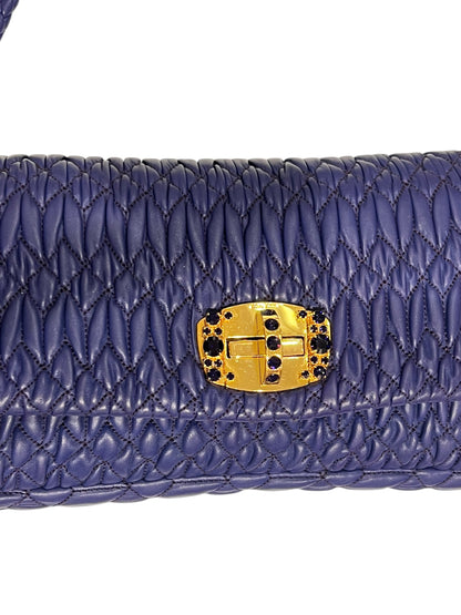 Miu Miu Sac Miu Crystal Cuir violet | Les Folies d’Eugénie