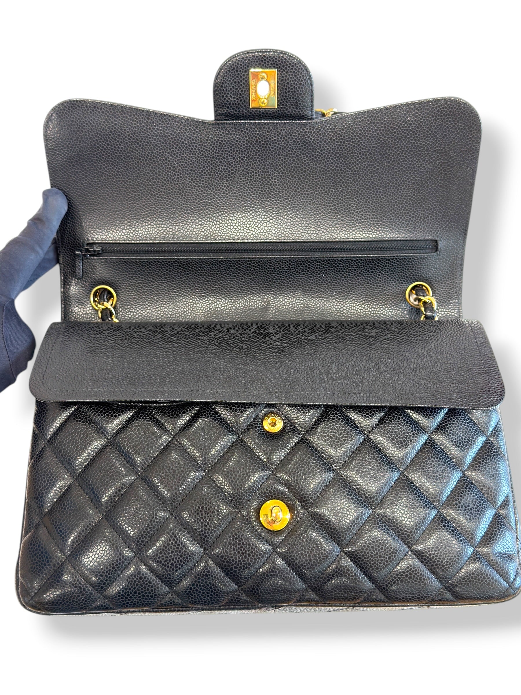 Chanel - Sac Jumbo cuir caviar