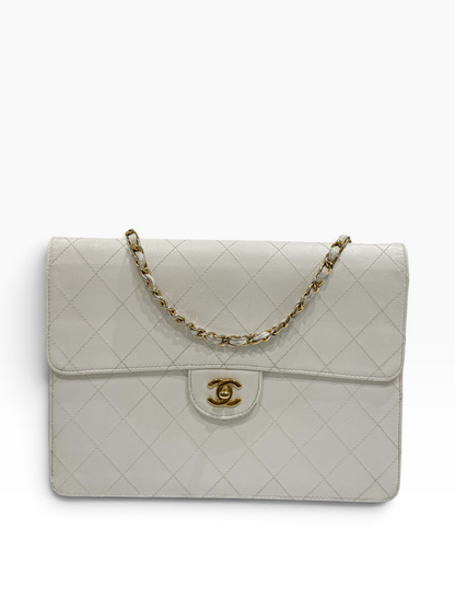 Chanel - Sac Timeless square blanc