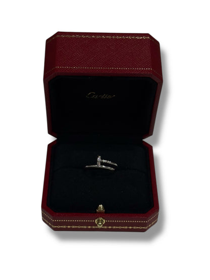 Cartier - Bague juste un clou or gris et diamants T.56