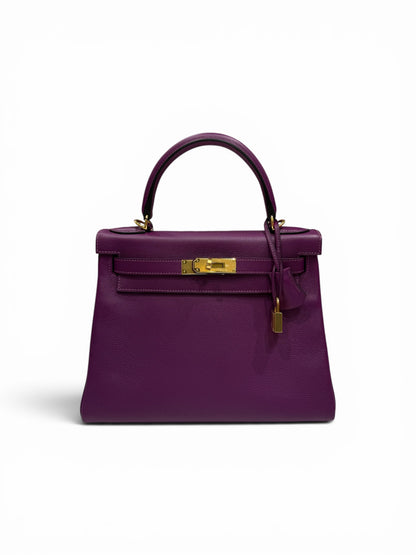 Hermès - Sac Kelly II 28 Evercolor retourné Anémone