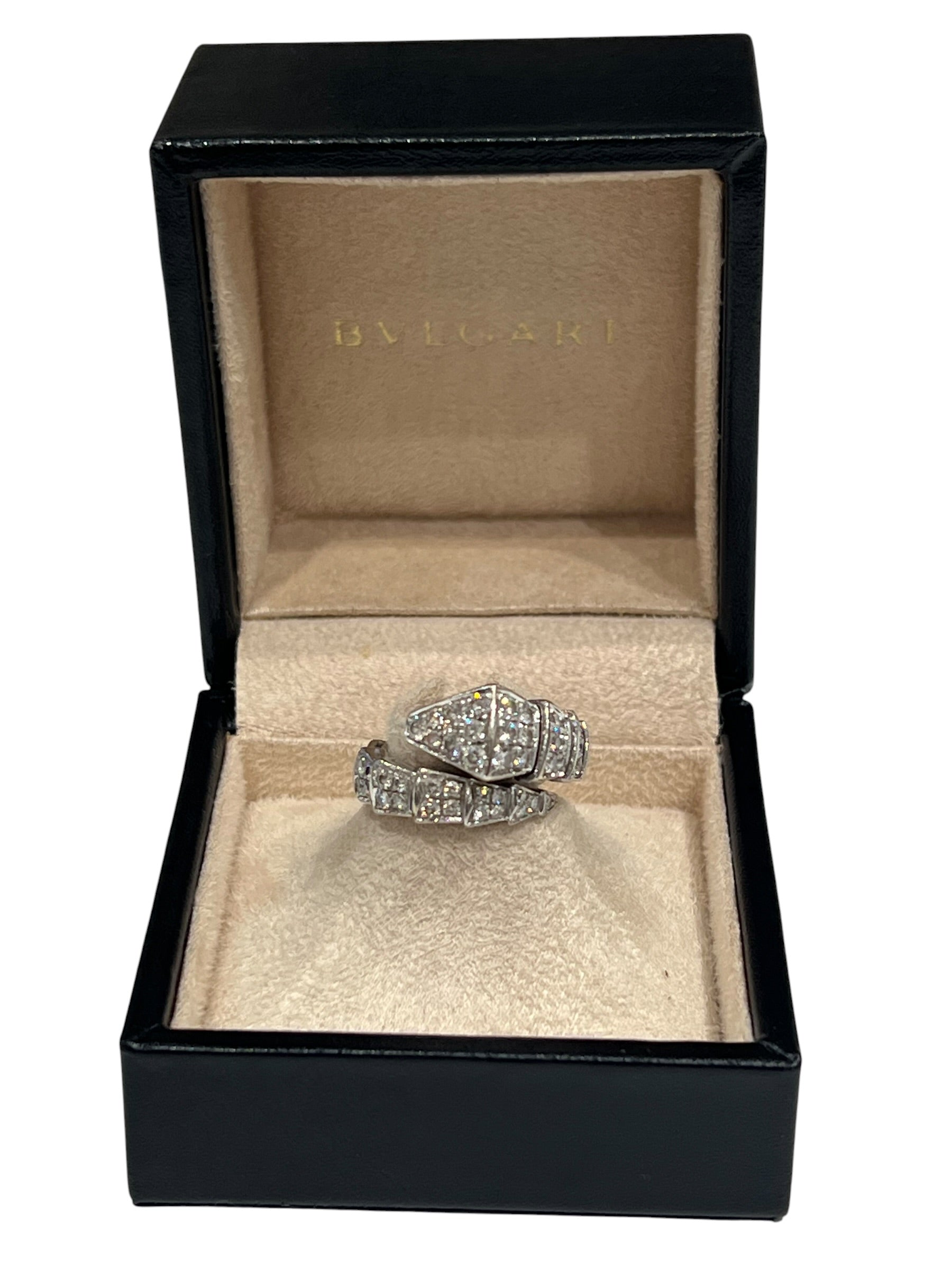 Bvlgari – Serpenti-Ring aus Weißgold mit Diamantbesatz, Einheitsgröße
