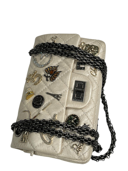 Chanel - sac 2.55 mini édition limitée écru irisé