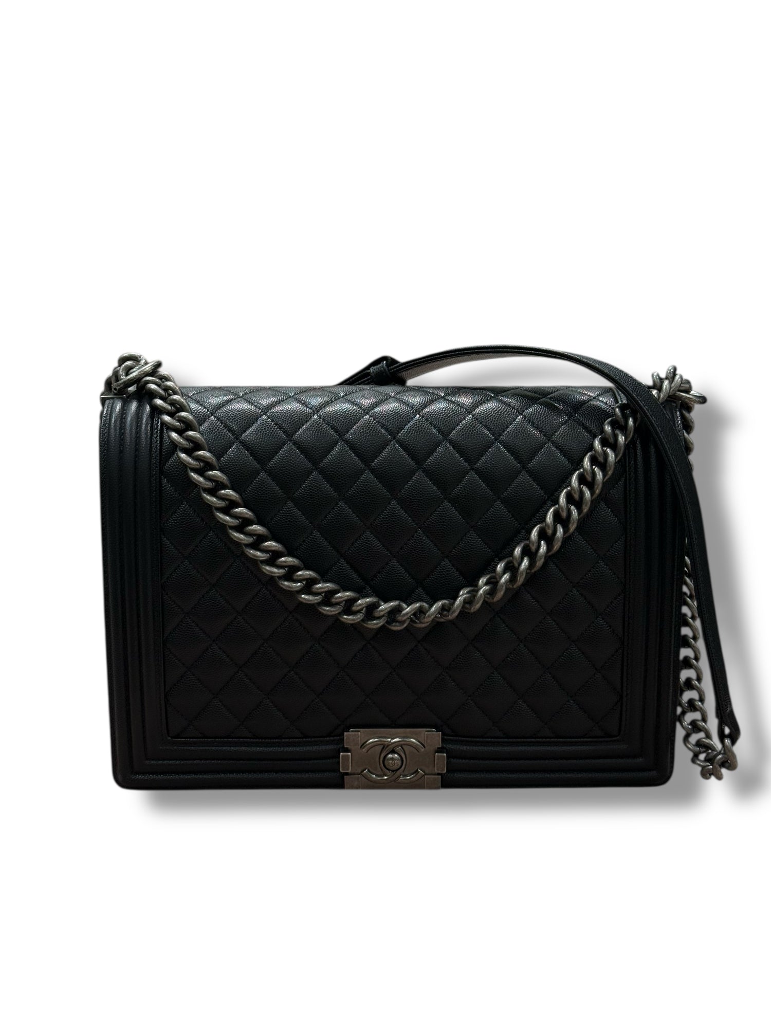Chanel - Sac Maxi Boy Ruthénium